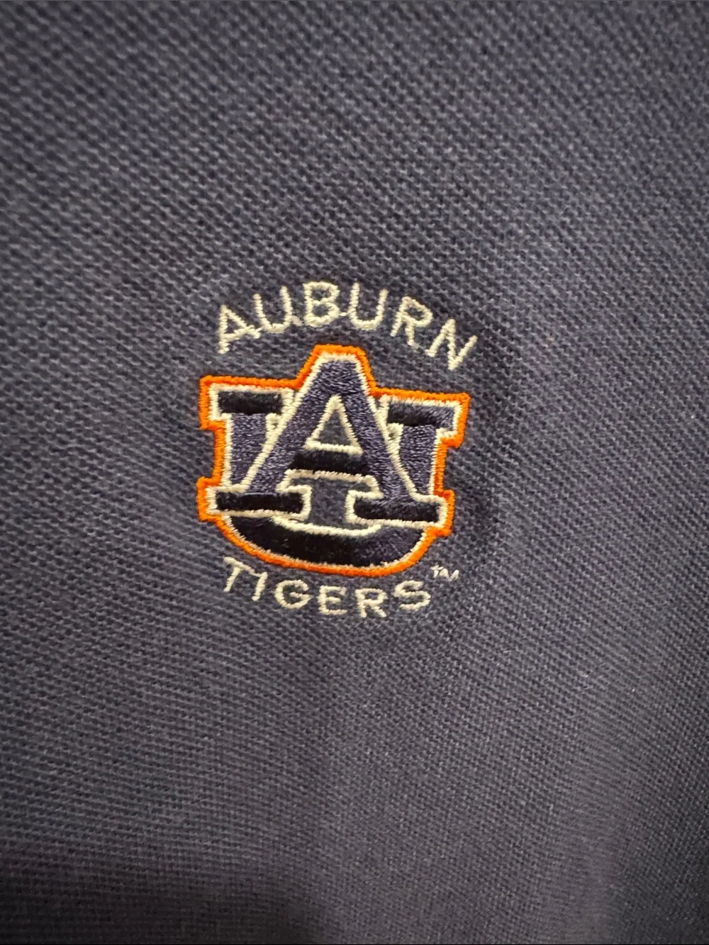 Vintage Antigua Auburn Tigers SEC Embroidered Polo Shirt Navy Blue Men’s XL